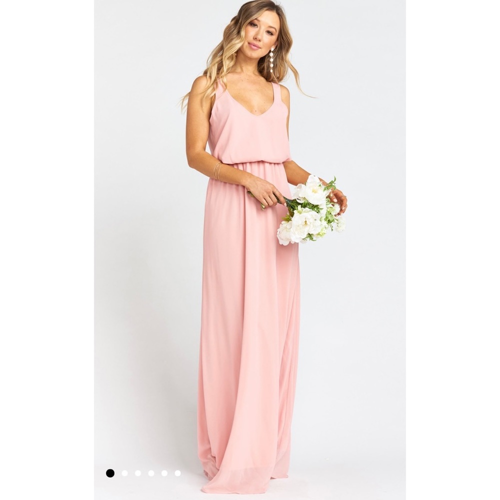 Show Me Your MuMu NWT Kendall Maxi Dress Rosebud Chiffon XS